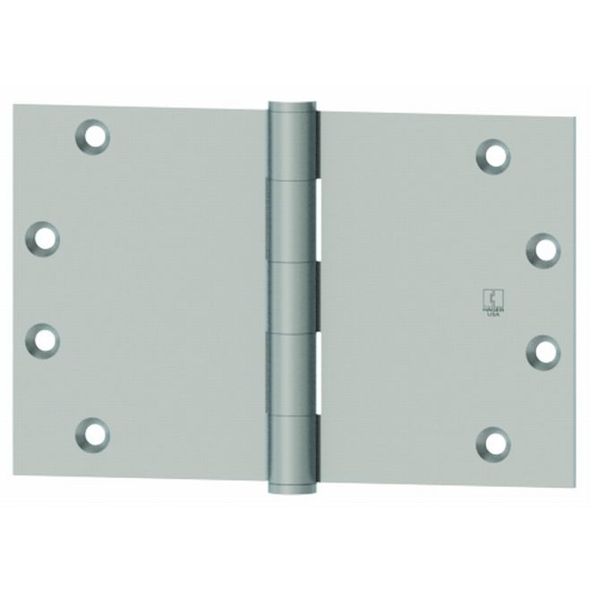 Hager WT12794125P 4-1/2" x 5" Wide Throw Square Corner Full Mortise Standard Weight Plain Bearing Hinge # 096227 - Prime Coat