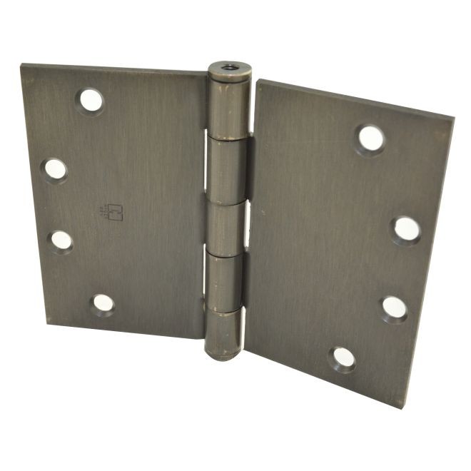 Hager WT1279412610B 4-1/2" x 6" Wide Throw Square Corner Full Mortise Standard Weight Plain Bearing Hinge - Oil Rubbed Bronze