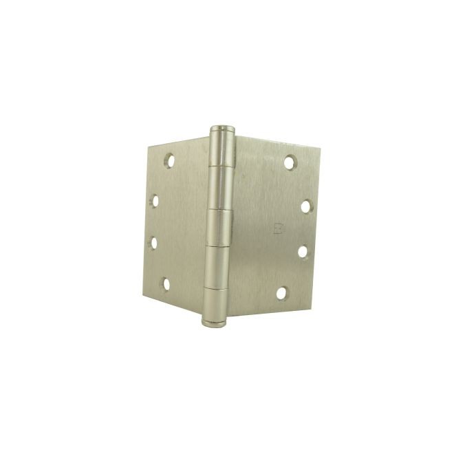 Hager WT1279412615 4-1/2" x 6" Wide Throw Square Corner Full Mortise Standard Weight Plain Bearing Hinge - Satin Nickel