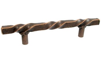 HOK 803 Rustic 3 3/4" Twist Bar Pull