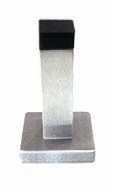 Inox 3 1/4" Stainless Steel Square Door Stop - DSIX14