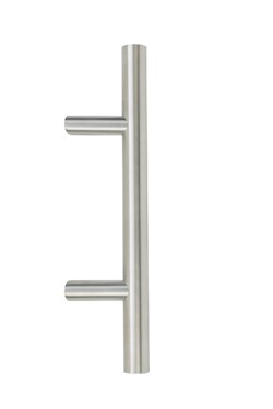 Inox T-Shape Door Pull 1 1/4" Dia. 12" Centers