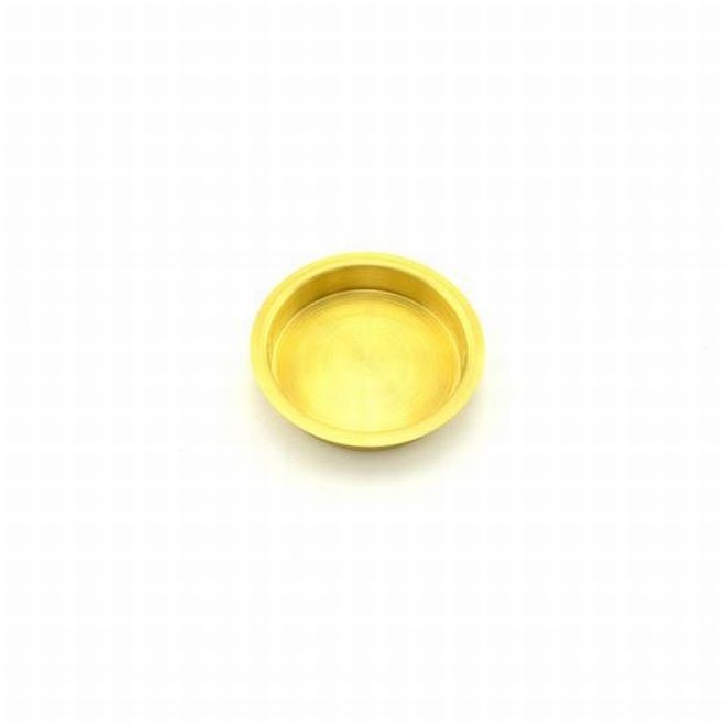 Ives 221B 2-1/8" Round Flush Pull - Satin Brass