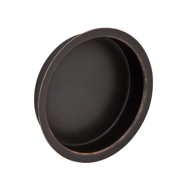 Ives 221B 2-1/8" Round Flush Pull - Aged Bronze