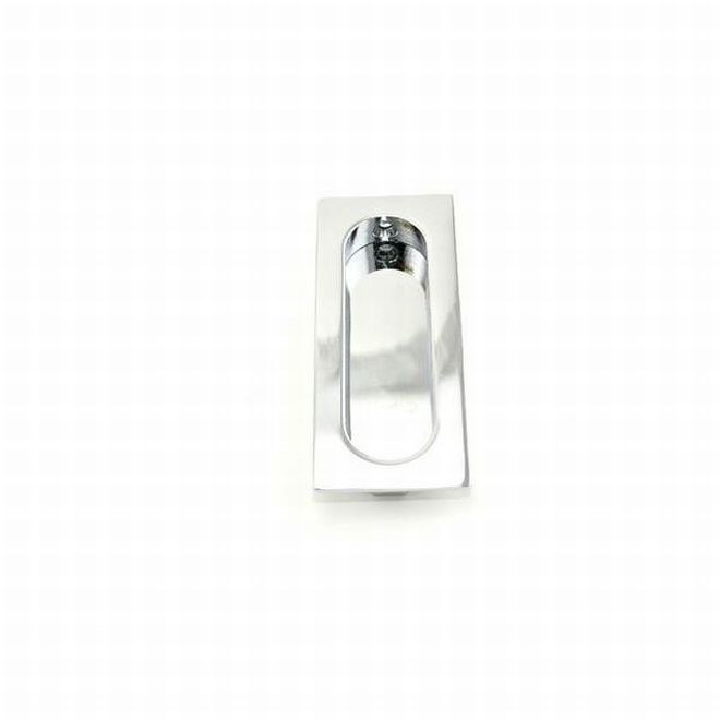 Ives 222B Rectangular Flush Pull - Bright Chrome