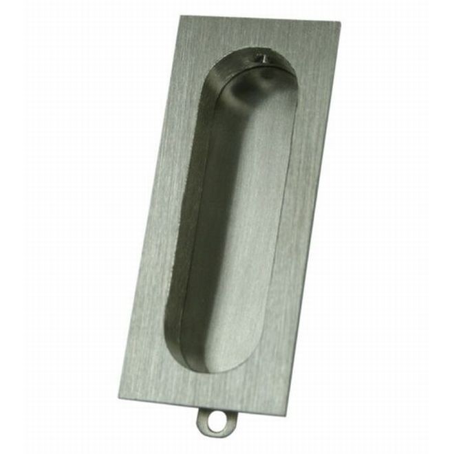 Ives 222B Rectangular Flush Pull - Satin Chrome