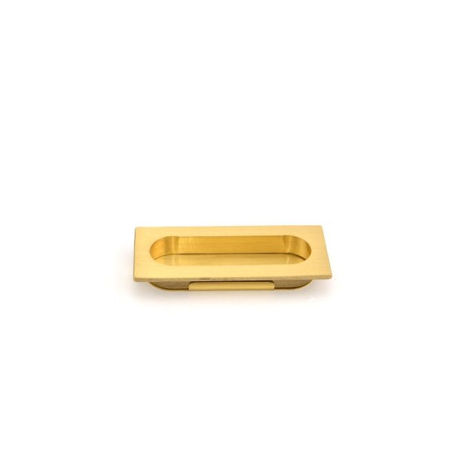 Ives 222B Rectangular Flush Pull - Satin Brass