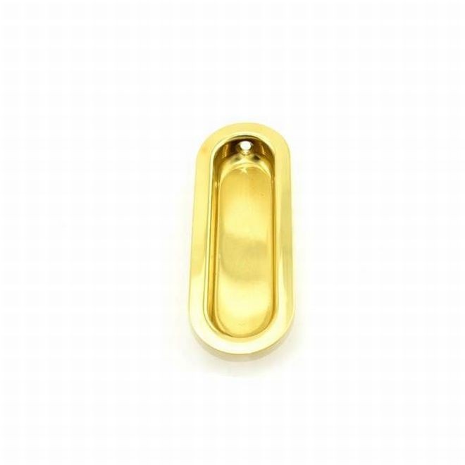 Ives 223B Oval Flush Pull - Bright Brass
