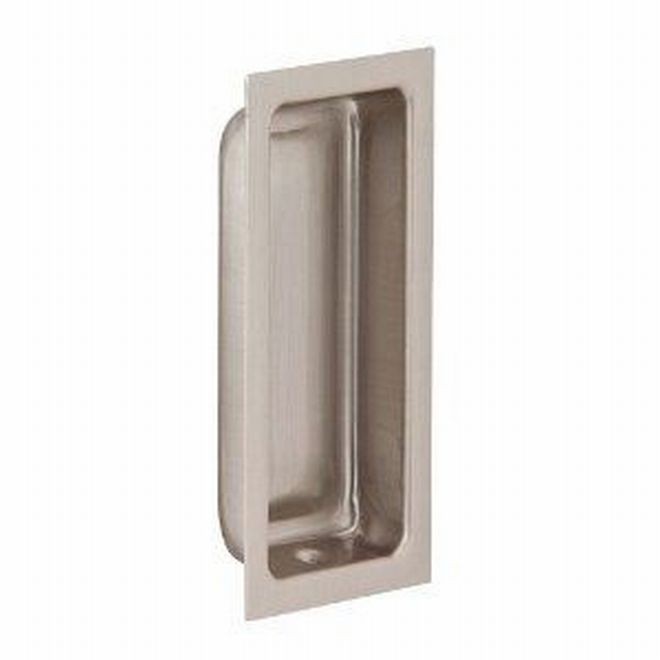 Ives 227B Large Rectangular Flush Pull - Satin Nickel