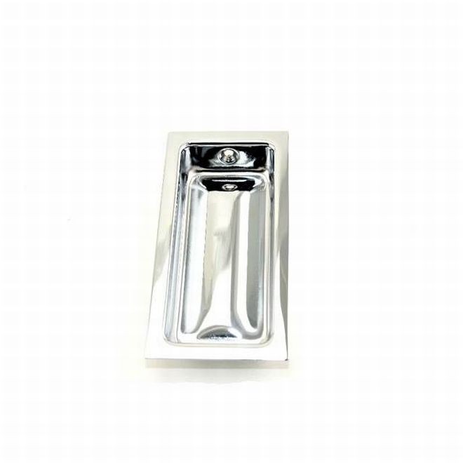 Ives 227B Large Rectangular Flush Pull - Bright Chrome