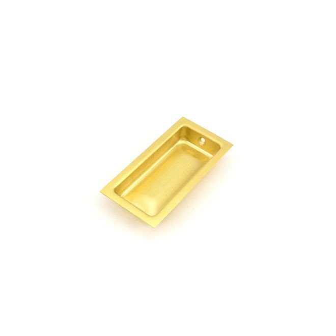 Ives 227B Large Rectangular Flush Pull - Satin Brass