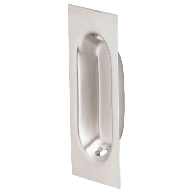 Ives 22B Rectangular Flush Pull - Satin Chrome
