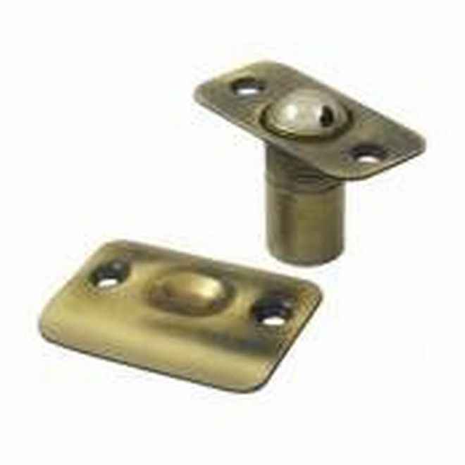 Ives 349B Round Corner Ball Catch - Antique Brass