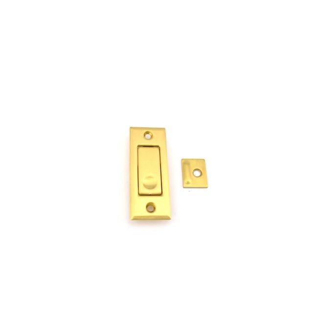 Ives 42B Pocket Door Bolt - Satin Brass