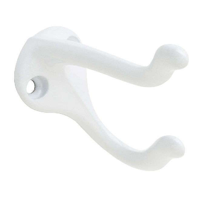 Ives 571A Coat and Hat Hook - White