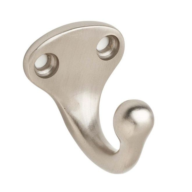 Ives 581A Single Wardrobe Hook - Bright Nickel