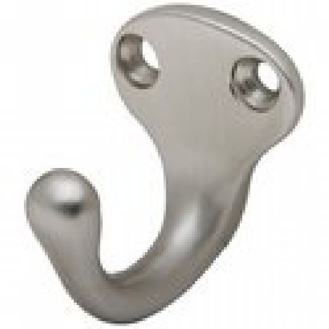 Ives 581A Single Wardrobe Hook - Satin Nickel