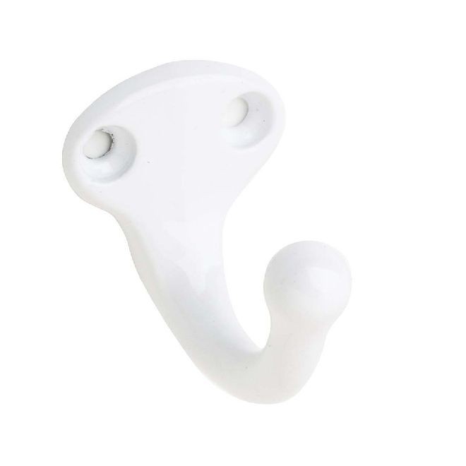 Ives 581A Single Wardrobe Hook - White