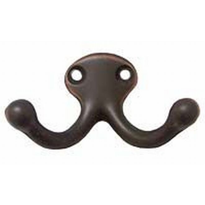 Ives 582A Double Wardrobe Hook - Aged Bronze