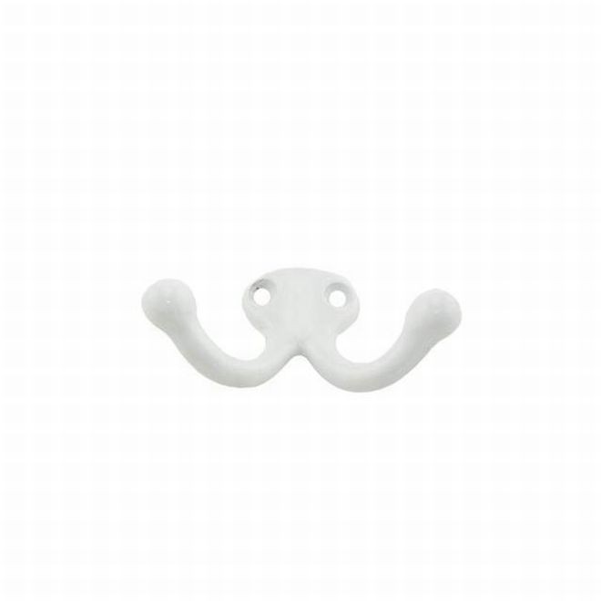 Ives 582A Double Wardrobe Hook - White