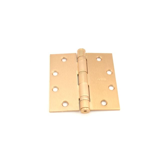 Ives 5BB1412 4-1/2" x 4-1/2" Five Knuckle Ball Bearing Standard Weight Hinge - Satin Bronze