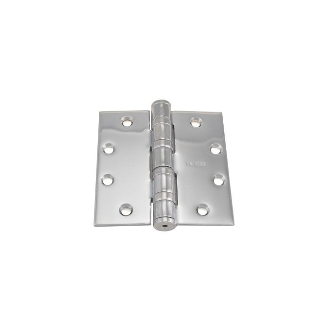 Ives 5BB1HW412 4-1/2" x 4-1/2" Five Knuckle Ball Bearing Heavy Weight Hinge - Bright Chrome