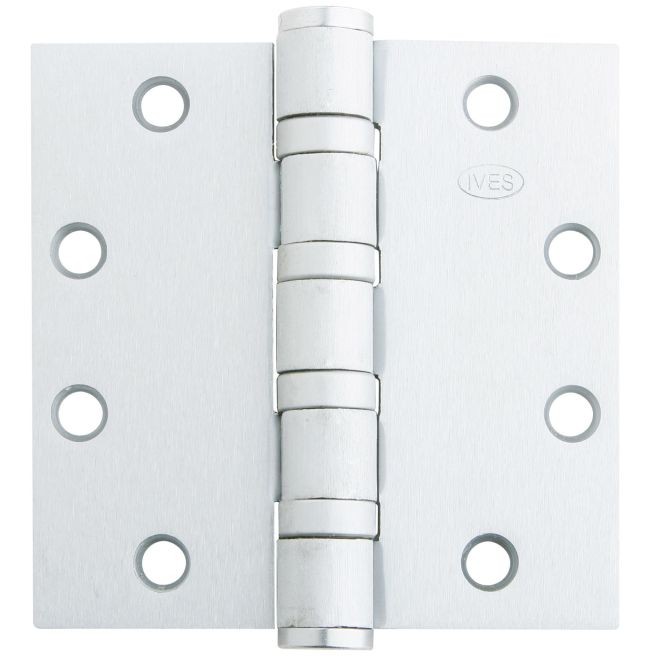 Ives 5BB1HW5 5" x 5" Five Knuckle Ball Bearing Heavy Weight Hinge - Bright Chrome