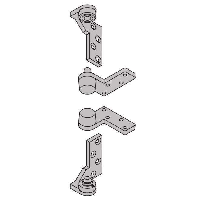 Ives 7212VSET Left Hand 3/4" Offset Jamb Mount Pivot Set 200 Pound - Satin Chrome