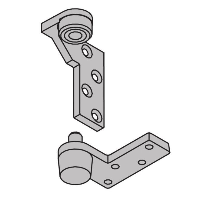Ives 7212VTOP Left Hand 3/4" Offset Jamb Mount Top Pivot 200 Pound - Satin Brass