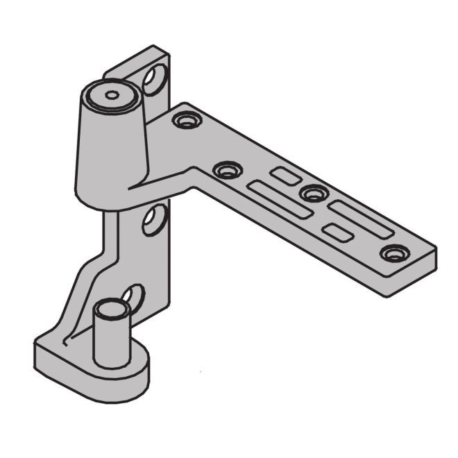 Ives 7215BTM Right Hand 3/4" Offset Bottom Pivot 500 Pound - Bright Chrome