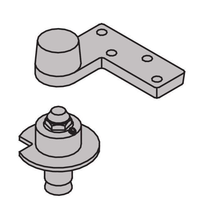Ives 7222BTM Left Hand 3/4" Offset Base Plate Bottom Pivot 200 Pound - Bright Chrome