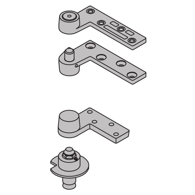 Ives 7222SET Right Hand 3/4" Offset Base Plate Pivot Set 200 Pound - Dark Bronze Painted