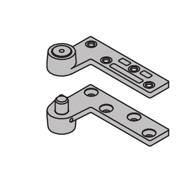 Ives 7226FTOP 3/4" Offset Fire Rated Base Plate Top Pivot 600 Pound - Bright Stainless Steel