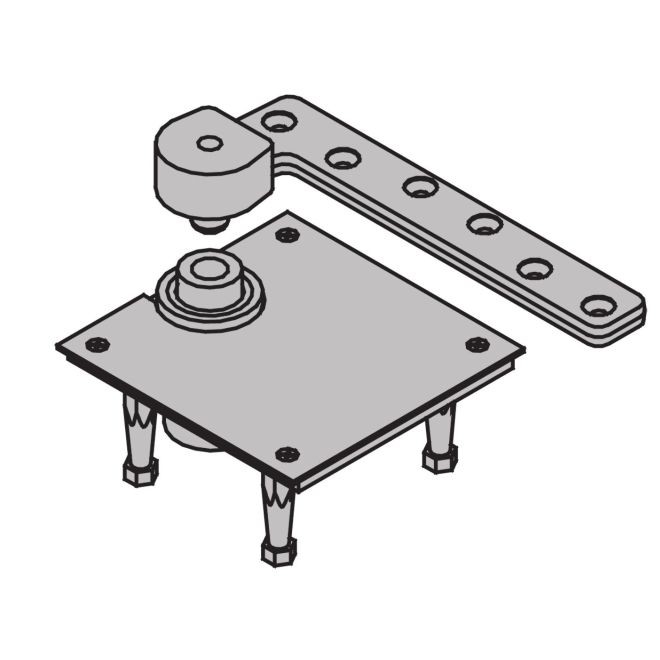 Ives 7227BTM 3/4" Offset Cement Case Bottom Pivot 700 Pound - Bright Chrome