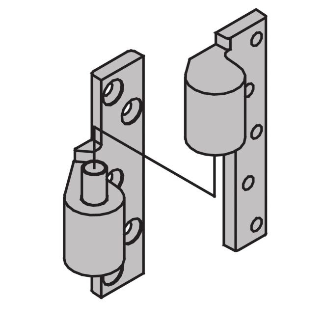 Ives 7227FINT 3/4" Offset Fire Rated Cement Case Intermediate Pivot 700 Pound - Satin Bronze
