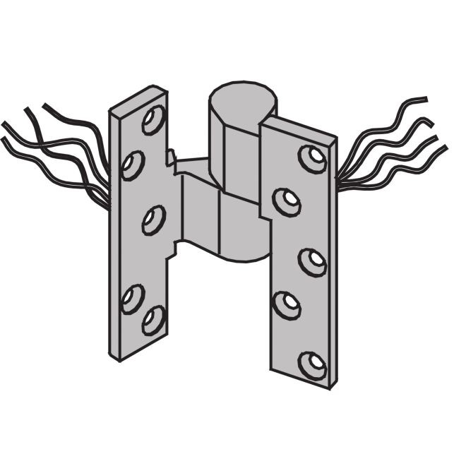 Ives 7227PTI 3/4" Offset Cement Case Power Transfer Intermediate Pivot 700 Pound - Bright Chrome