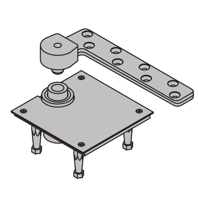 Ives 7237FBTM 3/4" Offset Heavy Duty Fire Rated Cement Case Bottom Pivot 1750 Pound - Satin Stainless Steel