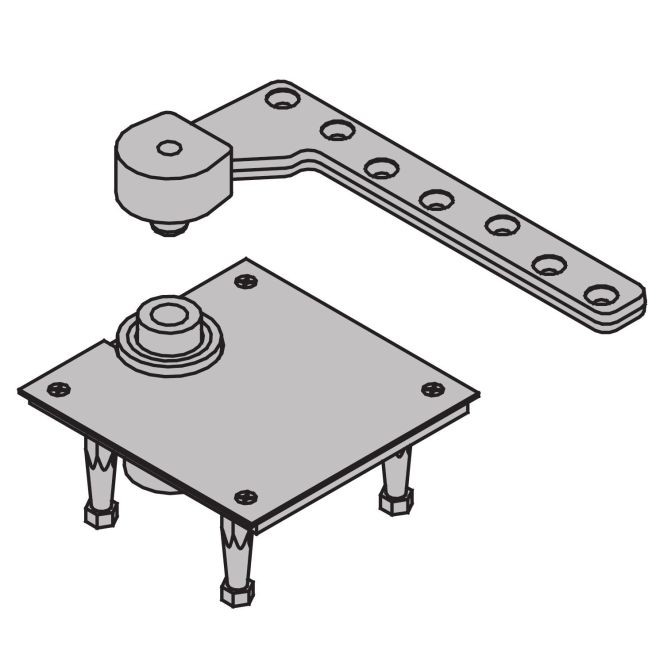 Ives 7245FBTM 1-1/2" Offset Fire Rated Base Plate Bottom Pivot 500 Pound - Dark Bronze Painted