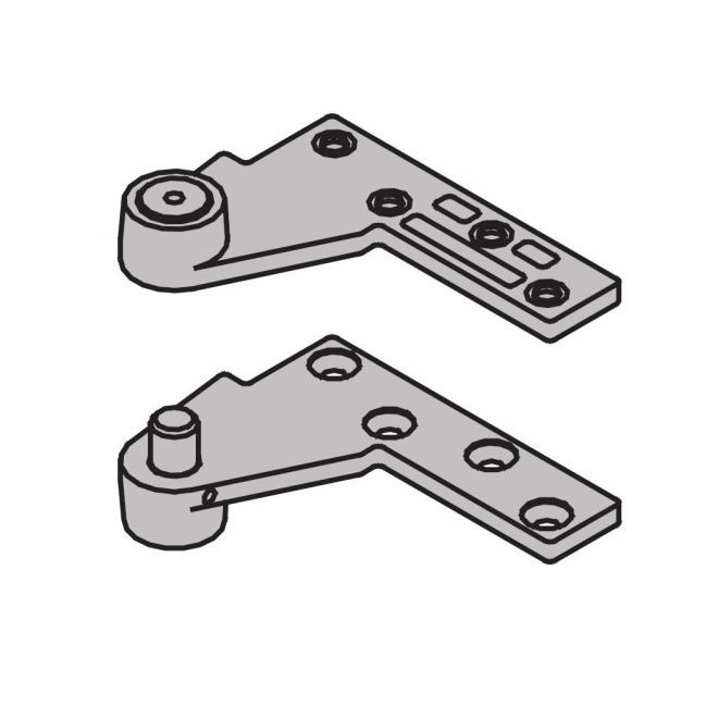 Ives 7245FTOP 1-1/2" Offset Fire Rated Base Plate Top Pivot 500 Pound - Aluminum Painted