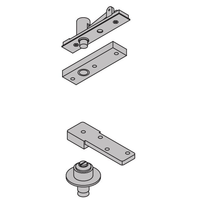 Ives 7253SET 1-1/2" Center Hung Pivot Set 300 Pounds - Satin Bronze