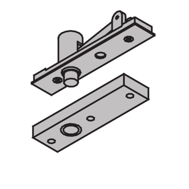 Ives 7256TOP 1-1/2" Center Hung Cement Case Top Pivot 600 Pounds - Satin Brass Painted