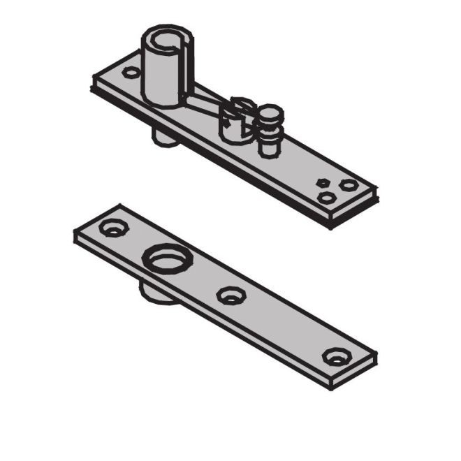 Ives 7259TOP 1-1/2" Center Hung Cement Case Top Pivot 1000 Pounds - Satin Brass Painted