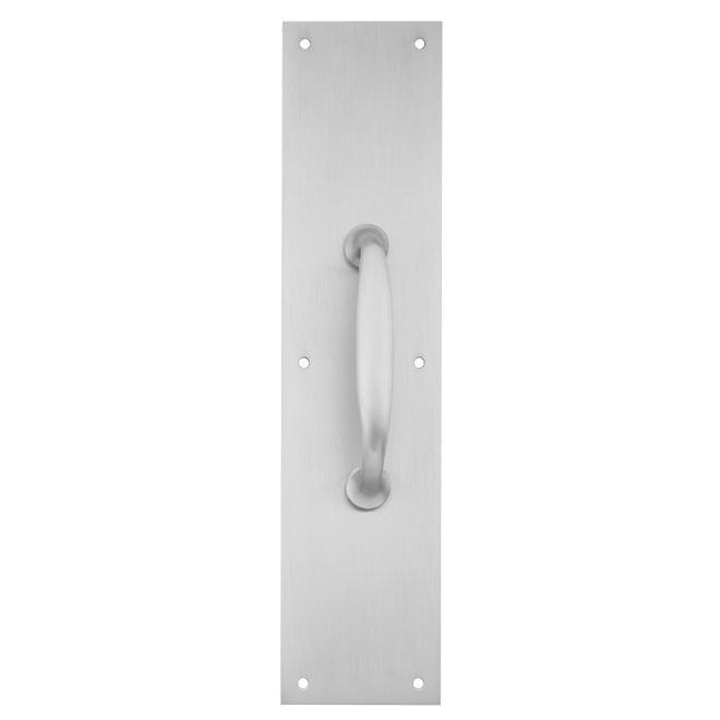 Ives 83115 5" Pull with 4" x 16" Plate - Satin Chrome