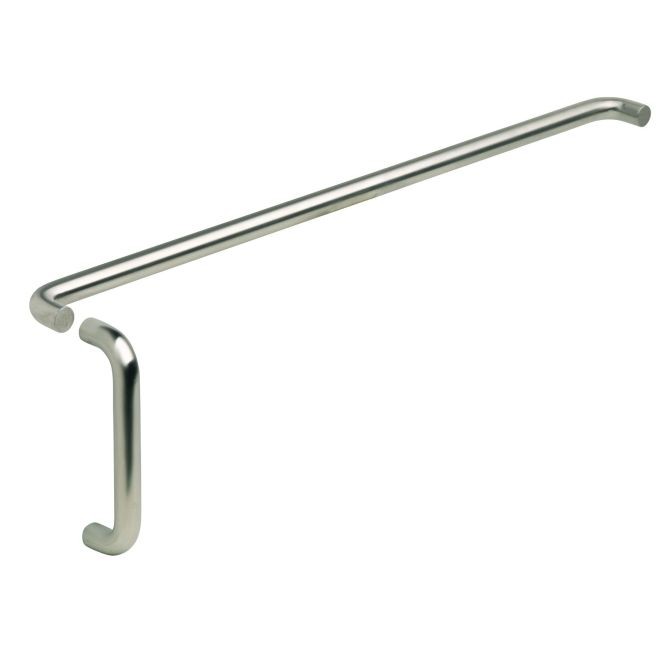 Ives 9103EZHD280 28" Push Bar and 10" Pull Combo, 1" Round and 2-1/2" Projection - Satin Nickel