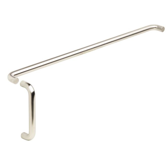 Ives 9103EZHD288 28" Push Bar and 8" Pull Combo, 1" Round and 2-1/2" Projection - Bright Chrome