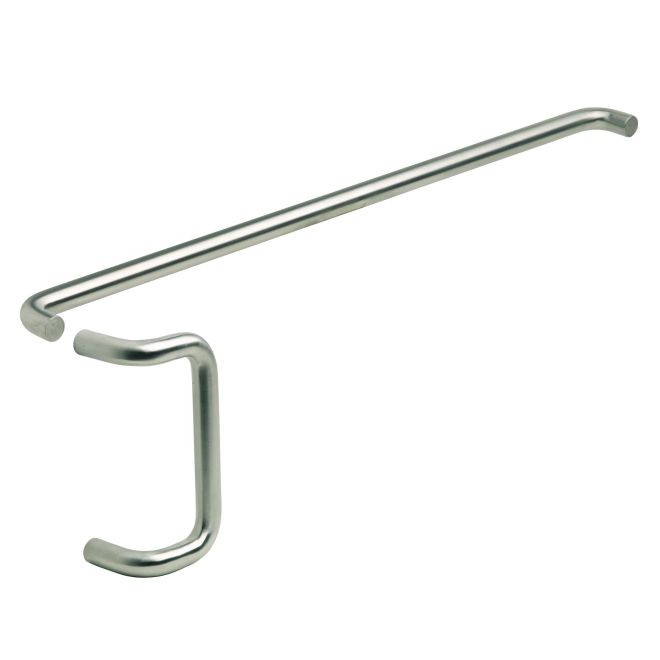 Ives 9190338 33" Push Bar and 8" Offset Pull Combo, 1" Round and 2-1/2" Projection - Satin Nickel