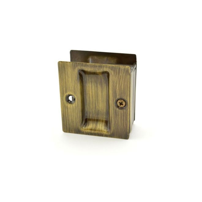 Ives 990A Passage Sliding Door Pull - Antique Brass