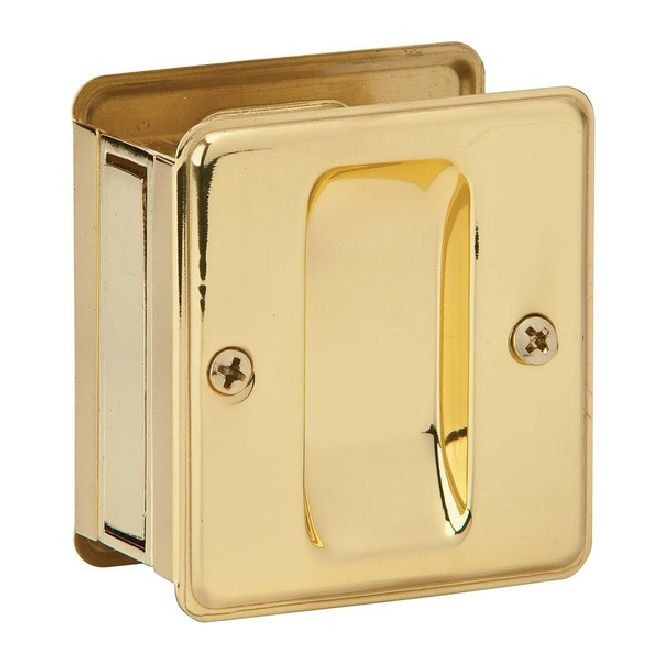 Ives 990B Passage Sliding Door Pull - Bright Brass