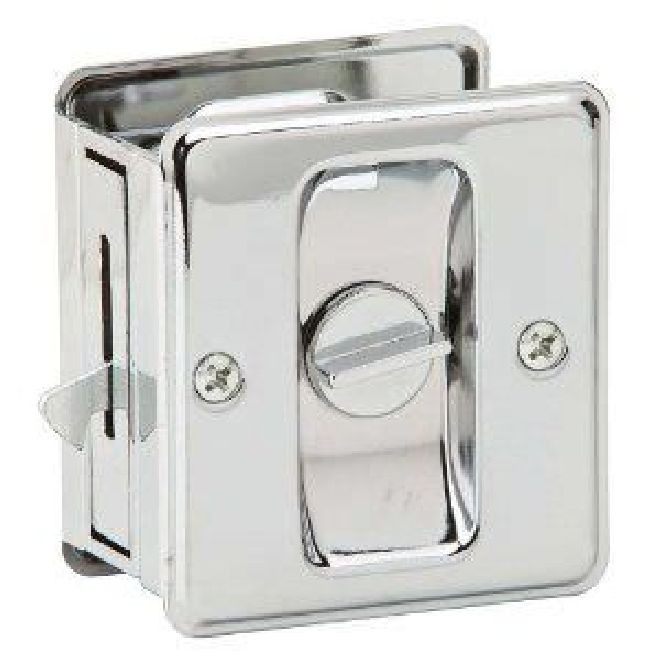 Ives 991B Privacy Sliding Door Pull - Bright Chrome