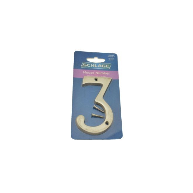 Ives SC23036619 Carded Classic House Number 3 - Satin Nickel